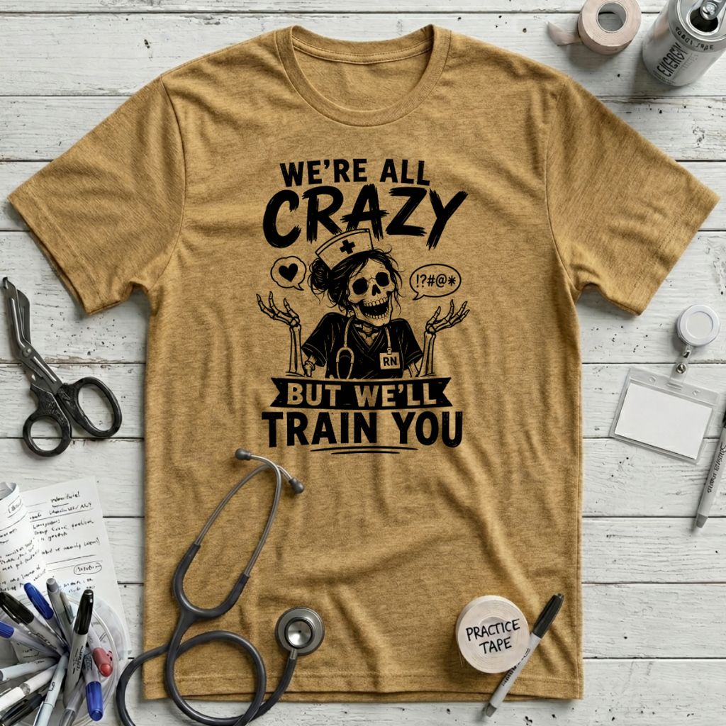 Train Crazy T-Shirt - Heather Mustard