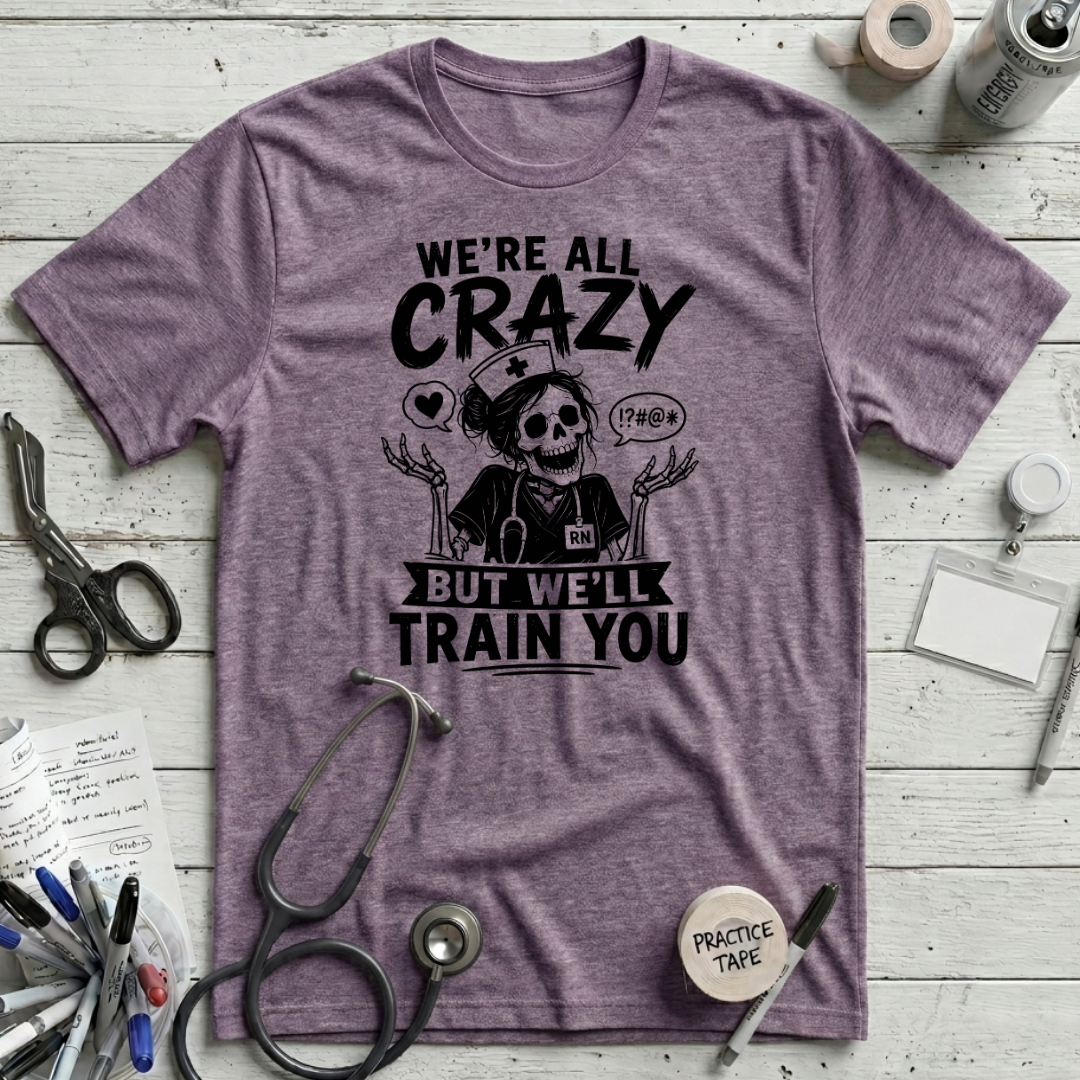 Train Crazy T-Shirt - Heather Purple