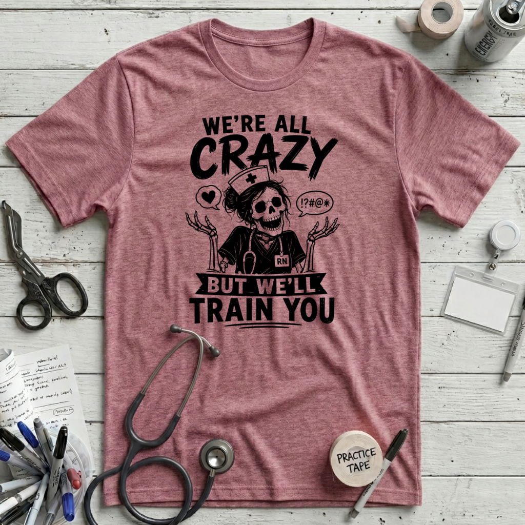 Train Crazy T-Shirt - Heather Raspberry