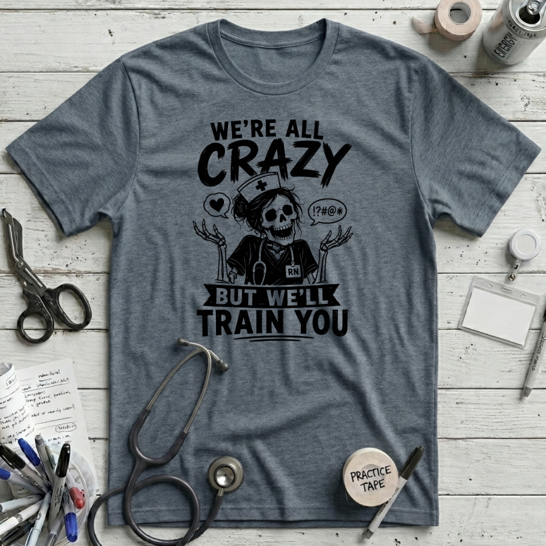 Train Crazy T-Shirt - Heather Slate