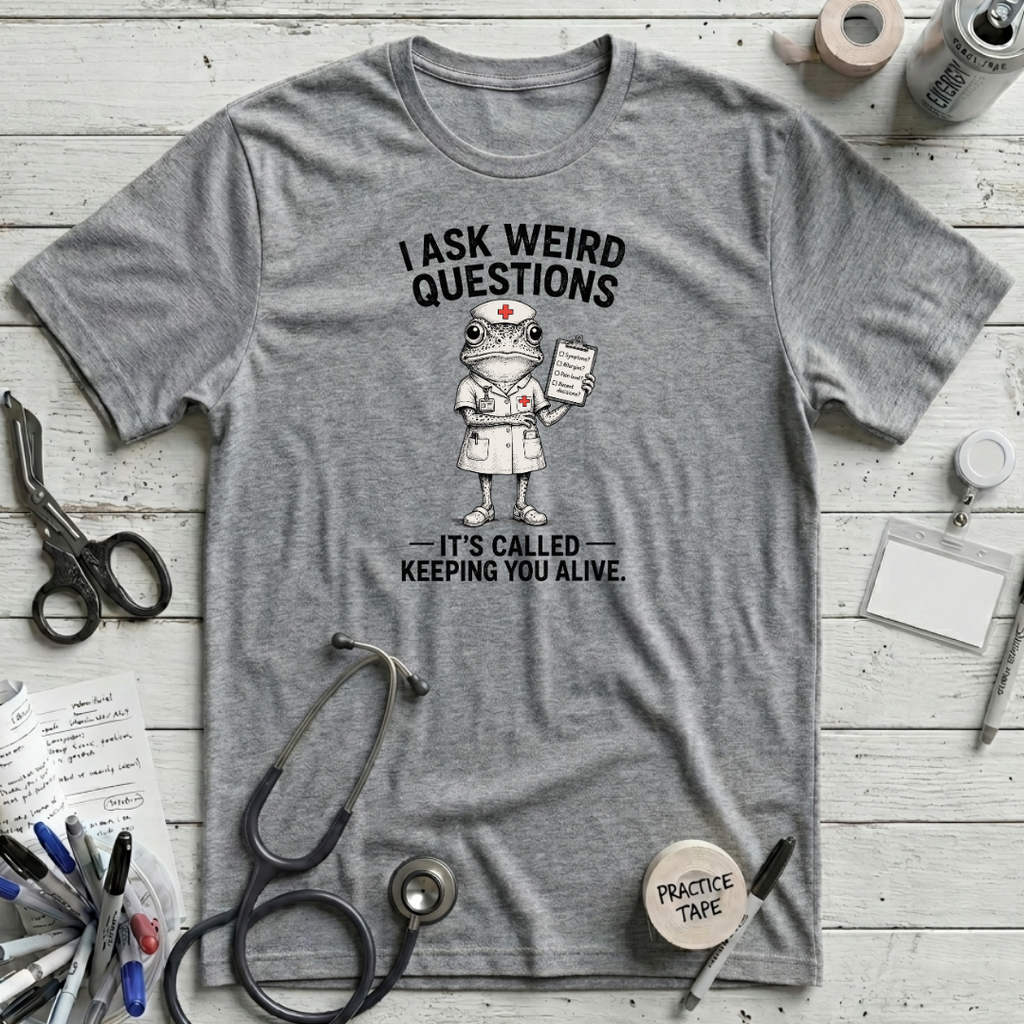 Weird Questions T-Shirt - Athletic Heather