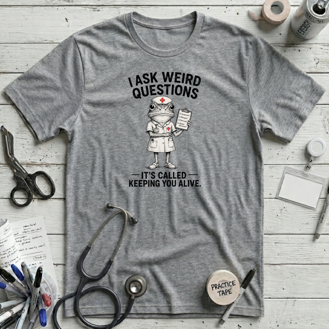 Weird Questions T-Shirt - Athletic Heather