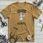 Weird Questions T-Shirt - Heather Mustard