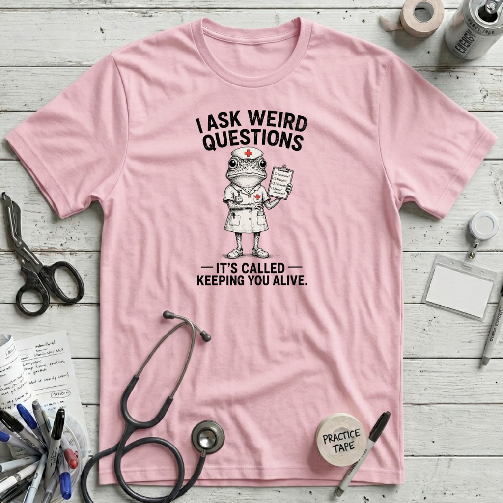 Weird Questions T-Shirt - Pink